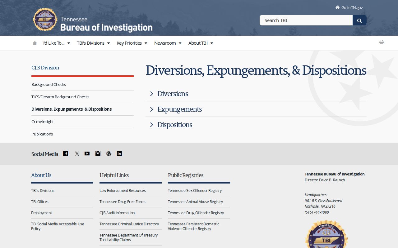 Macon County Tennessee booking record expungement information